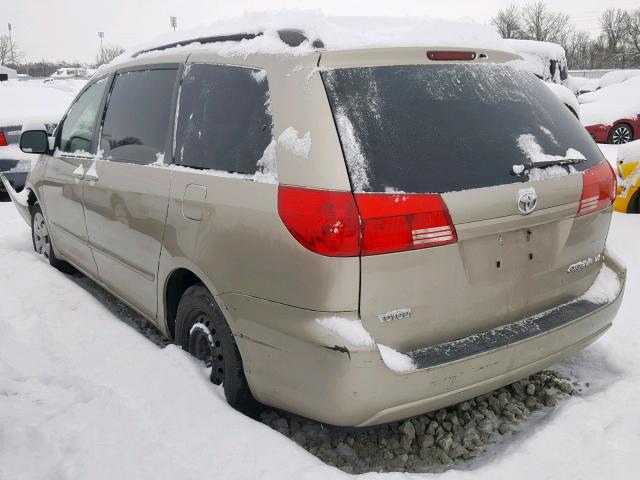 5TDZK23C28S137114 - 2008 TOYOTA SIENNA CE TAN photo 3