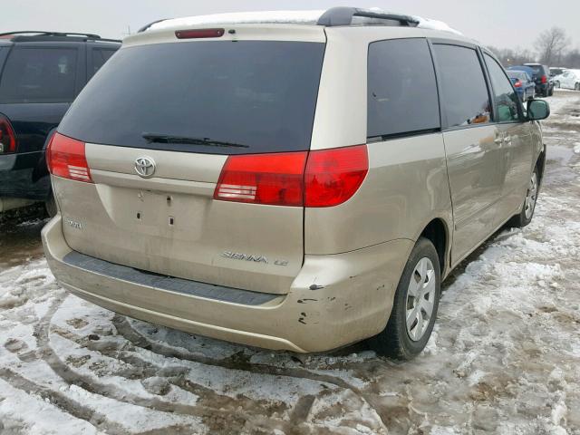 5TDZK23C28S137114 - 2008 TOYOTA SIENNA CE TAN photo 4