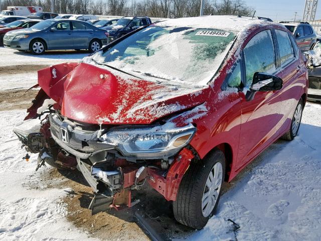 3HGGK5H57FM709733 - 2015 HONDA FIT LX RED photo 2