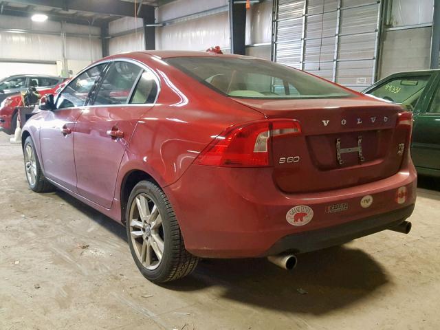 YV1612FH9D2207023 - 2013 VOLVO S60 T5 RED photo 3