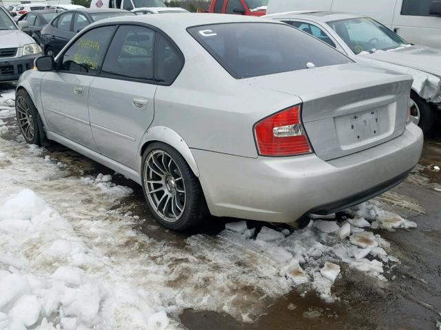 4S3BL676456214894 - 2005 SUBARU LEGACY GT SILVER photo 3