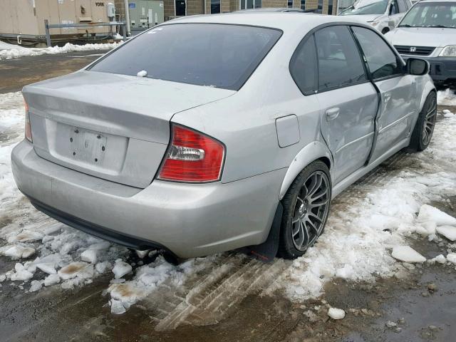 4S3BL676456214894 - 2005 SUBARU LEGACY GT SILVER photo 4