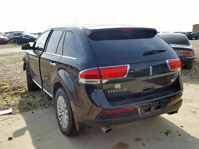 2LMDJ6JK9DBL03803 - 2013 LINCOLN MKX BLACK photo 3