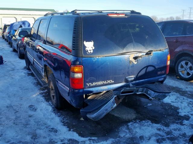 3GKFK16T31G163786 - 2001 GMC YUKON XL K BLUE photo 3