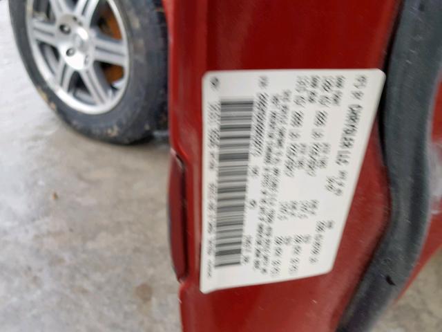 2A8GM68X88R638773 - 2008 CHRYSLER PACIFICA T RED photo 10