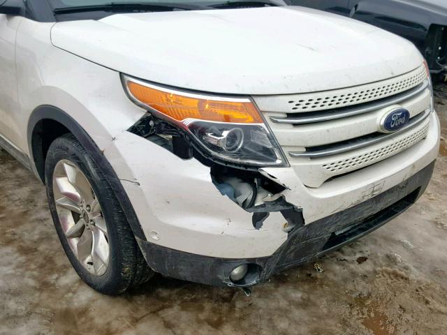 1FMHK8F82BGA56262 - 2011 FORD EXPLORER L WHITE photo 9