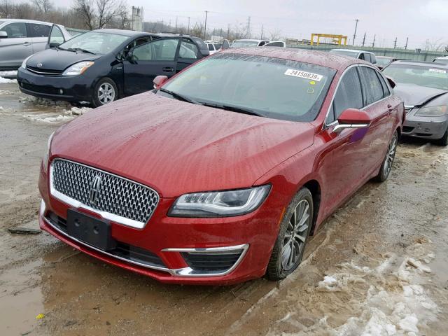 3LN6L5A98JR618546 - 2018 LINCOLN MKZ PREMIE MAROON photo 2