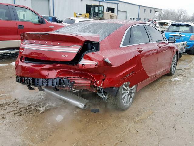 3LN6L5A98JR618546 - 2018 LINCOLN MKZ PREMIE MAROON photo 4