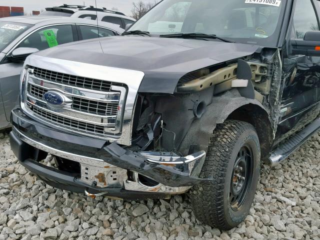 1FTFX1ET0EKD18792 - 2014 FORD F150 SUPER BLACK photo 9