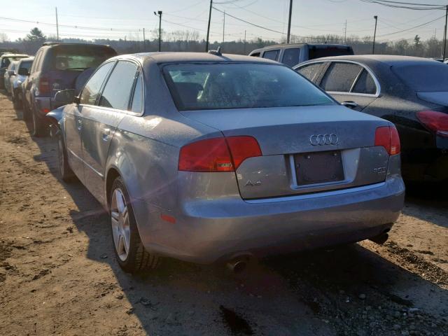 WAUDF78E96A130092 - 2006 AUDI A4 2.0T QU GRAY photo 3