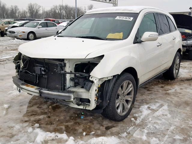 2HNYD2H54BH539295 - 2011 ACURA MDX ADVANC WHITE photo 2