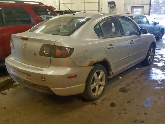 JM1BK323X61478876 - 2006 MAZDA 3 S SILVER photo 4