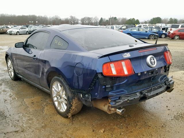 1ZVBP8AM8C5256363 - 2012 FORD MUSTANG BLUE photo 3