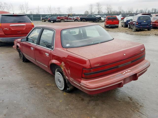 3G4AG55N9PS617199 - 1993 BUICK CENTURY SP RED photo 3