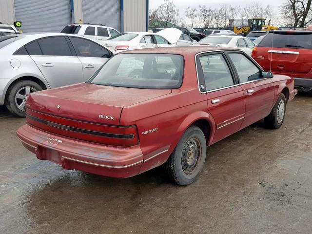 3G4AG55N9PS617199 - 1993 BUICK CENTURY SP RED photo 4