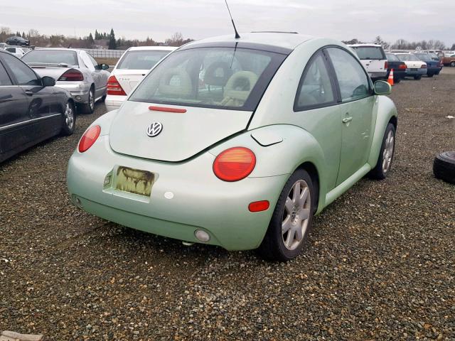 3VWDD21C01M452083 - 2001 VOLKSWAGEN NEW BEETLE GREEN photo 4