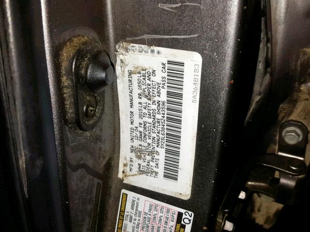 5Y2SL63845Z443596 - 2005 PONTIAC VIBE GRAY photo 10