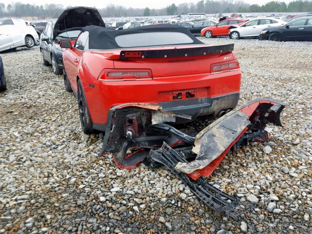 2G1FL3DP8E9801291 - 2014 CHEVROLET CAMARO ZL1 RED photo 3