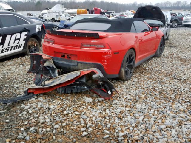 2G1FL3DP8E9801291 - 2014 CHEVROLET CAMARO ZL1 RED photo 4