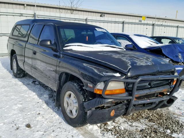 1B7GL22X5YS798829 - 2000 DODGE DAKOTA BLACK photo 1