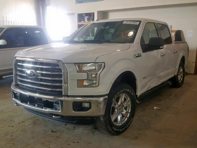 1FTEW1EG8GKE13802 - 2016 FORD F150 SUPER WHITE photo 2