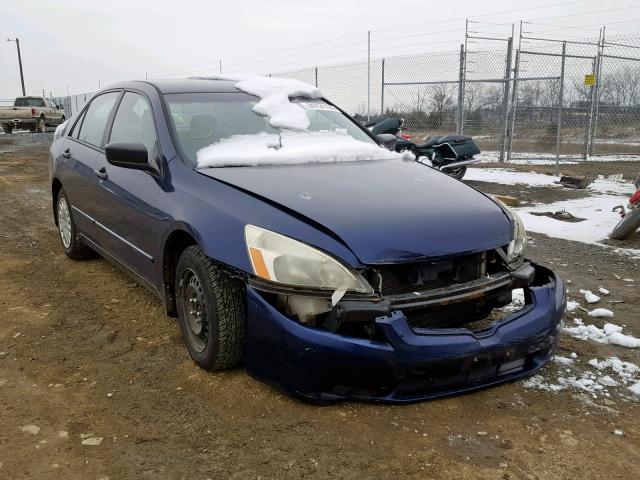 1HGCM56113A078267 - 2003 HONDA ACCORD DX BLUE photo 1