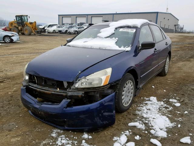 1HGCM56113A078267 - 2003 HONDA ACCORD DX BLUE photo 2