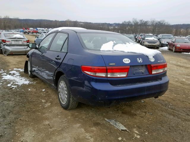 1HGCM56113A078267 - 2003 HONDA ACCORD DX BLUE photo 3