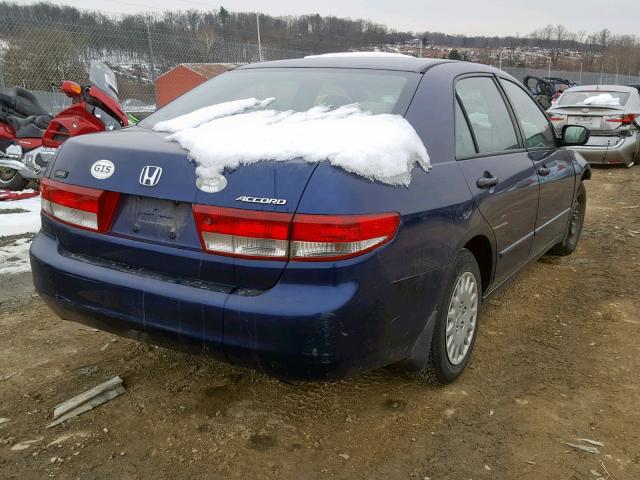 1HGCM56113A078267 - 2003 HONDA ACCORD DX BLUE photo 4