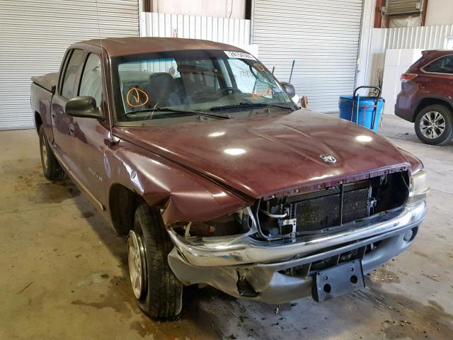 1B7HL2AN01S224603 - 2001 DODGE DAKOTA QUA MAROON photo 1