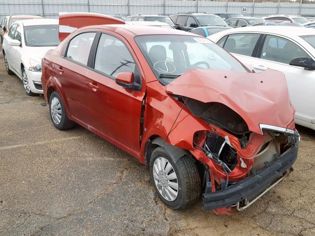KL1TD56E09B393802 - 2009 CHEVROLET AVEO LS RED photo 1
