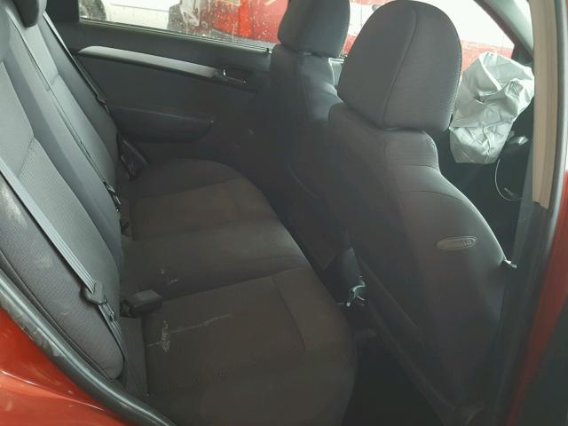 KL1TD56E09B393802 - 2009 CHEVROLET AVEO LS RED photo 6