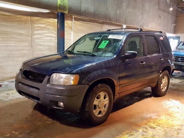 1FMYU03124DA06386 - 2004 FORD ESCAPE XLT BLUE photo 2