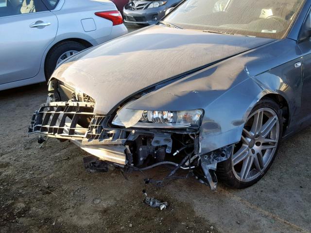 WAUEV74F28N064535 - 2008 AUDI A6 S-LINE GRAY photo 9