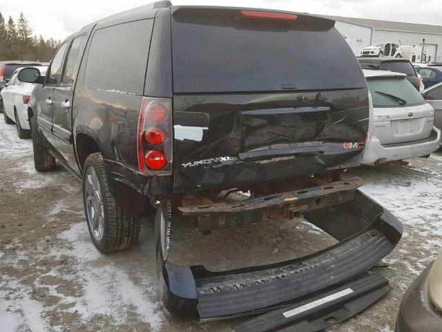 1GKFK66878J179491 - 2008 GMC YUKON XL D BLACK photo 3