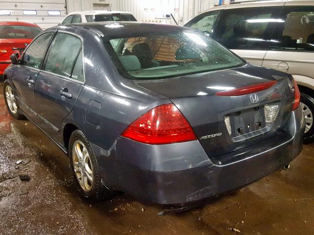 1HGCM56346A017260 - 2006 HONDA ACCORD SE BLUE photo 3