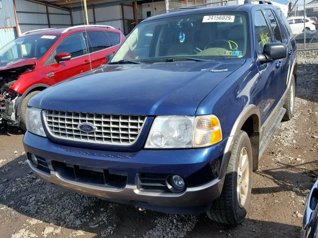 1FMZU74W34UB02521 - 2004 FORD EXPLORER E BLUE photo 2