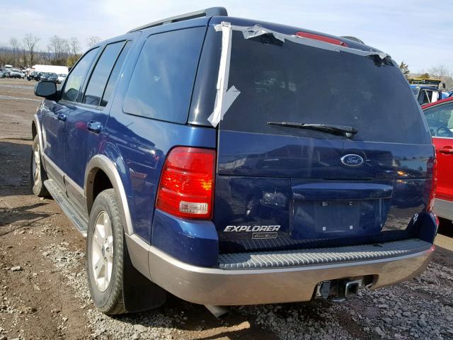 1FMZU74W34UB02521 - 2004 FORD EXPLORER E BLUE photo 3