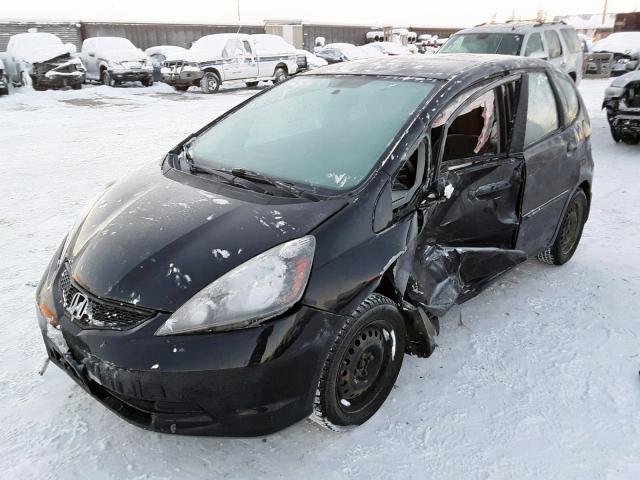 JHMGE8H28AS023812 - 2010 HONDA FIT BLACK photo 2