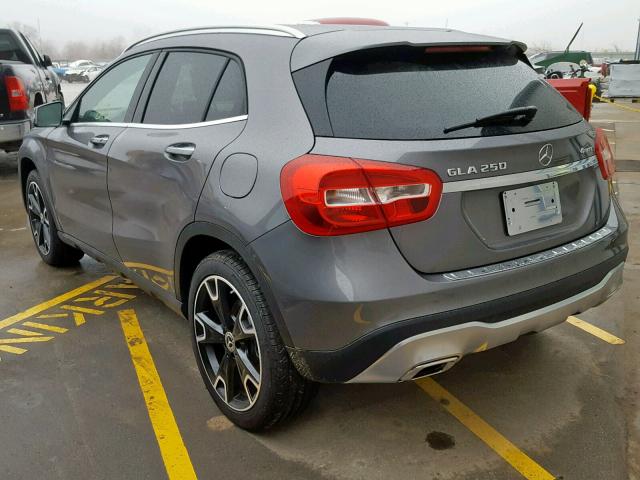 WDCTG4GB8KJ534930 - 2019 MERCEDES-BENZ GLA 250 4M GRAY photo 3