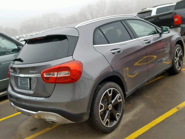 WDCTG4GB8KJ534930 - 2019 MERCEDES-BENZ GLA 250 4M GRAY photo 4