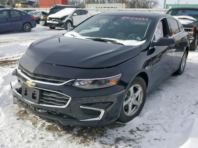 1G1ZB5ST4JF222182 - 2018 CHEVROLET MALIBU LS BLACK photo 2