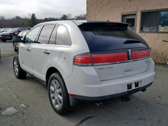 2LMDU88C99BJ00371 - 2009 LINCOLN MKX WHITE photo 3