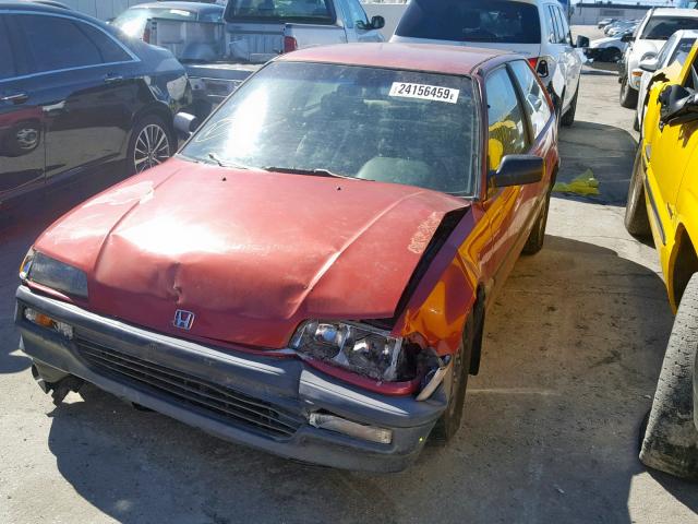 2HGED6356LH573331 - 1990 HONDA CIVIC DX RED photo 2