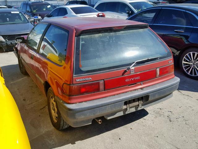 2HGED6356LH573331 - 1990 HONDA CIVIC DX RED photo 3