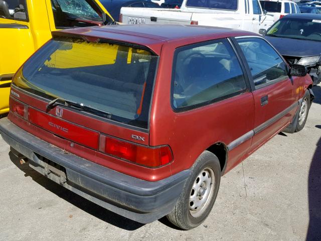 2HGED6356LH573331 - 1990 HONDA CIVIC DX RED photo 4