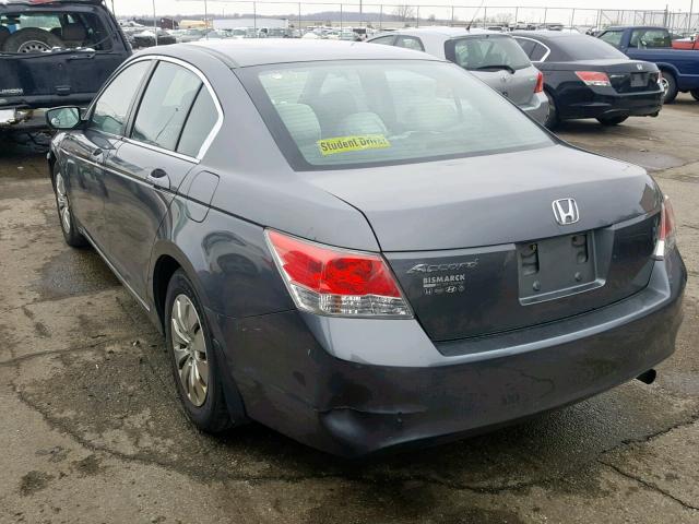 1HGCP2F36AA133008 - 2010 HONDA ACCORD LX GRAY photo 3