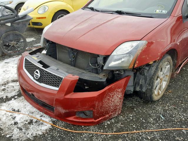 3N1AB6AP0BL619641 - 2011 NISSAN SENTRA 2.0 RED photo 9