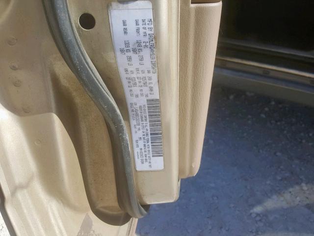 1J4GW48S61C621599 - 2001 JEEP GRAND CHER TAN photo 10