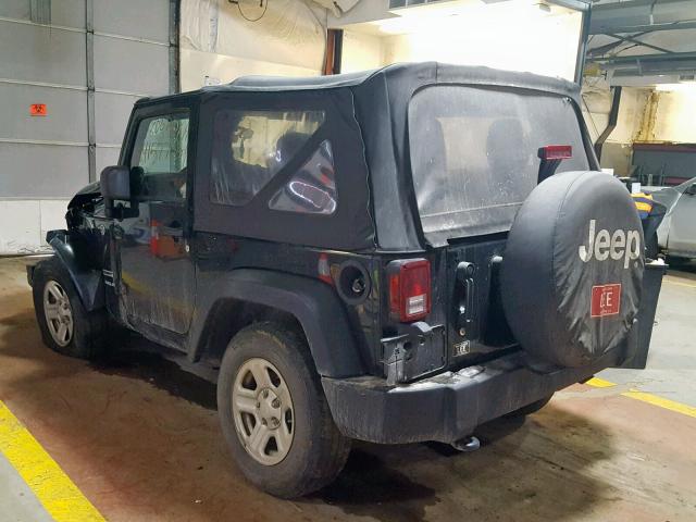 1C4AJWAG0CL206020 - 2012 JEEP WRANGLER S BLACK photo 3